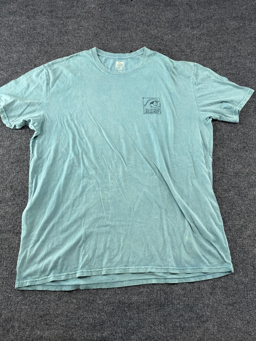 Reef Shirt Mens 2XL Green Wave Logo Graphic Surf Beach Ocean Tee Short Sleeve